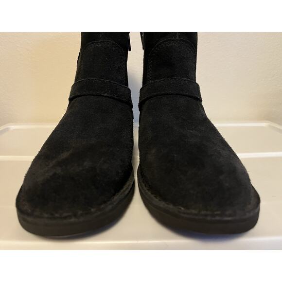 UGG Lined Boots Black Aveline Harness Strap Suede Womens Size US 5/EU 36 1112469 - Picture 6 of 13